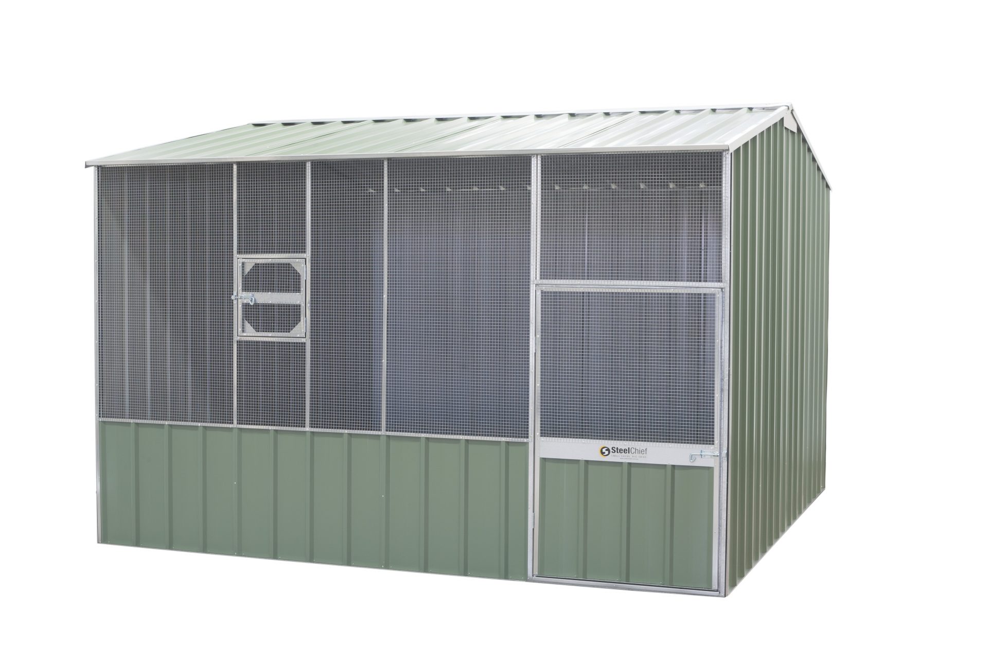 3.0 X 3.0m Gable Aviary With Hatch 1